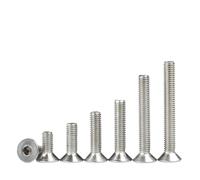 5/10/20/50 Uds Tornillo Hexagonal De Cabeza Plana Avellanada M2 M3 M4 M5 M6 M8 M10 Tornillos Allen DIN7991 304 Acero Inoxidable(90mm,M10 (5pcs))