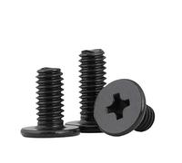 5/10/20/50 Uds. Tornillos for ordenador portátil de acero inoxidable negro 304 M1.6 M2 .5 M3 M4 M5 M6 perno cabeza oblea plana ultrafina cruzada(25mm,20pcs M4)