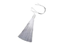 5/10/20 borlas Suaves y sedosas Hechas a Mano de 10 cm, cordón for Manualidades, degradadas, Cuerda Colgante, Marcador Flauta(Light Gray,10pcs)