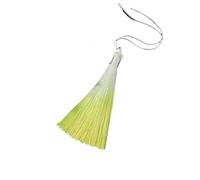 5/10/20 borlas Suaves y sedosas Hechas a Mano de 10 cm, cordón for Manualidades, degradadas, Cuerda Colgante, Marcador Flauta(Bright Yellow,5pcs)