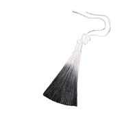 5/10/20 borlas Suaves y sedosas Hechas a Mano de 10 cm, cordón for Manualidades, degradadas, Cuerda Colgante, Marcador Flauta(Black,5pcs)