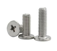 5/10/20 piezas M1.4-M8 304 perno de tornillo cruzado de perfil súper bajo ultrafino de acero inoxidable(10mm,M2.5 (20pcs))