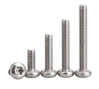 5/10/20 piezas M2 .5 M3 M4 longitud 4-20mm cabeza de botón Torx tornillos seguridad 304 A2 tornillo acero inoxidable(10pcs,M4x20)