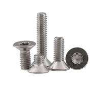 5/10/20 piezas M2 .5 M3 M4 longitud 4-20mm tornillos de seguridad Torx cabeza plana 304 A2 tornillo máquina inoxidable(10pcs,M4x16)