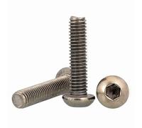 5/10/20 Piezas M2 .5 M3 M4 M5 M6 ISO7380 GR2 Tornillo De Cabeza Botón Hexagonal Titanio Puro(M2X12 (S1.3) 20PCS)