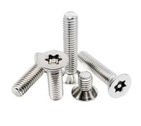 5/10/20 piezas M3- M6 longitud 4-50mm A2-70 304 acero inoxidable seis lóbulos Torx cabeza plana avellanada con pasador a prueba de manipulaciones antirrobo tornillo seguridad(20mm,M6-5pcs)