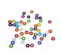 5/10/20 piezas M3 X 6mm aleación de aluminio anodizado métrico arandelas planas coloridas junta espaciadora Thikne 0,25/0,5/1/1,5/2/2,5/3mm(Grey,M3 x 6mm x 2.5mm,20Pcs)