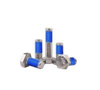 5/10/20 piezas M3M4M5M6M8 cabeza Hexagonal exterior de acero inoxidable 304 recubierta con perno adhesivo antiaflojamiento(20PCS M4X10)