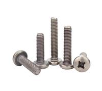 5/10/20 piezas TA2 tornillos cruzados de cabeza redonda de titanio puro M1.6 M2 M2.5 M3 M4 M5 M6 M8 tornillos cruzados de cabeza plana de titanio puro(6mm,M2-20pcs)