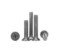 5/10/20 piezas titanio puro TA2 M2 M2.5 M3 M4 M5 M6 M8 tornillo de cabeza avellanada plana cruzada longitud de la rosca 4mm-50mm(20mm,M3-10pcs)