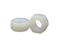 5/10/25/50/100 Uds M2 .5 M3 M4 M5 M6 M8 M10 M12 M14 M16 M18 M20 Tuerca Hexagonal De Nailon Plástico Blanco O Negro(White Color,M3 x100pcs)