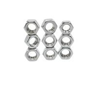 5/10/25/50/100 Uds tuerca hexagonal de rosca M2 .5 M3 M4 M5 M6 M8 M10 M12 A2 304 tuercas hexagonales de acero inoxidable for tornillo de juego Allen perno de computadora(M4 100piece)