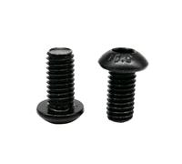 5/10/25/50 Uds ISO7380 M1.6 M2 M2.5 M3 M4 M5 M6 M8 Negro Grado 10,9 Acero Hexagonal Botón Cabeza Redonda Tornillo L = 3-80mm(45mm,M5 10pcs)