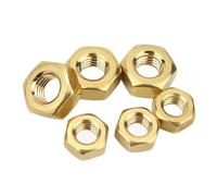 5/10 /50/100 Uds DIN934 tuerca hexagonal de cobre y latón macizo for perno de tornillo M1.4 M1.6 M2 M2.5 M3 M4 M5 M6 M8 M10 M12 M14 -M20(M2.5 (100pcs))