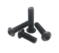 5/10/50 M1.6 M2 .5 M3 M4 M5 M6 M8 Negro Grado 10.9 ISO7380 Hexágono Cabeza Hueca Hexagonal Botón Tornillo Allen(8mm,M6 10pc)