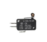5/10/50 piezas V-155-1C25 Micro interruptor de límite de brazo de palanca de rodillo de bisagra corta SPDT acción rápida(5 pcs)