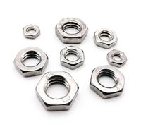 5/10/50 Uds 304 tuerca hexagonal de acero inoxidable tuerca delgada para tornillo M2 M2.5 M3 M4 M5 M6 M8 M10 M12 M14 M16(10pcs M12)