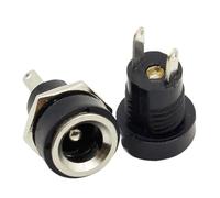 5/10/50 Uds 5A 30V for fuente de alimentación CC conector montura Panel hembra 5,5mm 2,1mm adaptador enchufe tipos terminales,5x2,1 ESSEIEIE(50PCS)