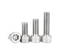 5/10/50 Uds DIN912 M1.4 M1.6 M2 M2.5 M3 M4 M5 M6 M8 A2-70 304 tornillo de cabeza hexagonal Allen de acero inoxidable(25mm,M5 10pcs)