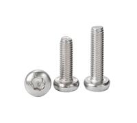 5/10/50 Uds M1.4 .6 M2 .5 M3 M4 M5 M6 M8 GB2672 304 tornillo de cabeza redonda seis lóbulos acero inoxidable(6mm,50pcs M2.5)