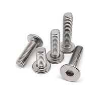 5/10/50 Uds M1.6 M2 .5 M3 M4 M5 M6 M8 A2 304 hexagonal de acero inoxidable zócalo Ultra delgado bajo plano oblea tornillo cabeza Allen(M5 10pcs,12mm)