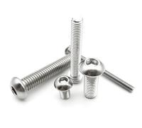 5/10/50 Uds M1.6 M2 .5 M3 M4 M5 M6 M8 A2-70 304 acero inoxidable ISO7380 cabeza de botón hexagonal tornillo Allen(12mm,M8 5pcs)