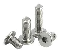 5/10/50 Uds M1.6 M2 .5 M3 M4 M5 M6 M8 CM 304 A2 Hexagonal De Acero Inoxidable Enchufe Cabeza Oblea Plana Ultrafina Tornillo Allen(4mm,M3 50pcs)