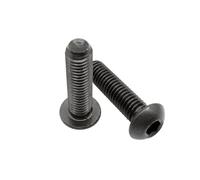 5/10/50 Uds M1.6 M2 .5 M3 M4 M5 M6 M8 negro grado 10,9 acero ISO7380 hexagonal botón Allen tornillo de cabeza redonda(8mm,M2 50pcs)