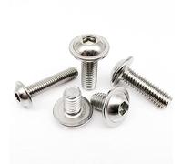 5/10/50 Uds M2 .5 M3 M4 M5 M6 M8 304 A2-70 hexagonal de acero inoxidable cabeza brida botón redondo con junta arandela tornillo Allen(8mm,50pcs M3)
