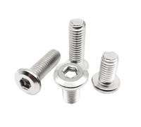 5/10/50 Uds M2 .5 M3 M4 M5 M6 M8 Allen Hexagonal Cabeza Plana Grande Muebles Remache Tornillo Conectar Junta Perno 304 A2 Acero Inoxidable(30mm,10pcs M5)