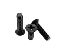 5/10/50 Uds negro 304 A2-70 acero inoxidable M1.6 M2 M2.5 M3 M4 M5 M6 M8 tornillo de cabeza avellanada plana cruzada(20mm,10pcs M6)