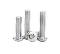 5/10/50pc M2 .5 M3 304 A2 Acero inoxidable negro 10,9 grado hexágono con cabeza hueca hexagonal botón tornillo Allen ISO7380