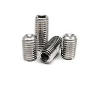 5/10/50pcs M1.6 M2 M2.5 M3 M4 M5 M6 M8 M10 M12 DIN916 Hex Socket Cup Point Set Screw Grub Bolt 304 Stainless Steel Black(304 stainless steel,8MM_50PCS M6)