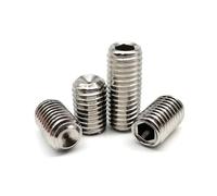 5/10/50pcs M1.6 M2 M2.5 M3 M4 M5 M6 M8 M10 M12 DIN916 Hexagon Socket Cup Point Set Screw Grub Bolt A2 304 Stainless Steel(25mm,M5 50pcs)