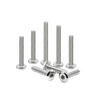 5/10/50X 304 Tornillo de remache de cabeza hueca hexagonal plana grande de acero inoxidable for muebles, perno de unión M3 M4 M5 M6 M8(50pcs M3,14mm)