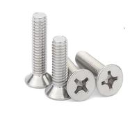 5/10/50x M1 .2 .4 .6 M2 .5 M3 M4 M5 M6 M8 GB819 304 Tornillo de cabeza avellanada plana cruzada acero inoxidable(55mm,5pcs M8)