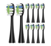 5/10 Cabezales De Repuesto For Cepillo De Dientes Eléctrico AquaSonic Black Series Vibe Pro Duo(10 pcs BK)