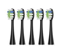5/10 Cabezales De Repuesto For Cepillo De Dientes Eléctrico AquaSonic Black Series Vibe Pro Duo(5 pcs BK)