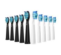 5/10 Cabezales De Repuesto For Cepillo De Dientes Eléctrico Compatibles Con SEAGO SG910/507/958/515/949/575/551(5White 5Black)