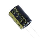 5-10 condensadores electrolíticos de aluminio de alta frecuencia, 80 V, 2200 UF, 22 x 30 mm, baja ESR/impedancia.(5PCS)