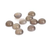 5-10 cuentas de piedra natural redondas de base plana, cabujón suelto for hacer joyas, adornos artesanales, accesorios hechos a mano.(Grey Agate,25mm 5Pcs)