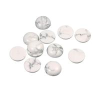 5-10 cuentas de piedra natural redondas de base plana, cabujón suelto for hacer joyas, adornos artesanales, accesorios hechos a mano.(White Turquoise,4mm 10Pcs)
