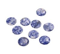 5-10 cuentas de piedra natural redondas de base plana, cabujón suelto for hacer joyas, adornos artesanales, accesorios hechos a mano.(Blue Aventurine,8mm 10Pcs)