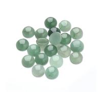 5-10 cuentas de piedra natural redondas de base plana, cabujón suelto for hacer joyas, adornos artesanales, accesorios hechos a mano.(Green Aventurine,16mm 10Pcs)