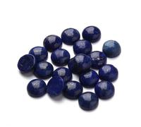 5-10 cuentas de piedra natural redondas de base plana, cabujón suelto for hacer joyas, adornos artesanales, accesorios hechos a mano.(Lazurite,12mm 10Pcs)