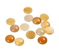 5-10 cuentas de piedra natural redondas de base plana, cabujón suelto for hacer joyas, adornos artesanales, accesorios hechos a mano.(Yellow Aventurine,4mm 10Pcs)