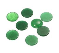 5-10 cuentas de piedra natural redondas de base plana, cabujón suelto for hacer joyas, adornos artesanales, accesorios hechos a mano.(Green Jade,6mm 10Pcs)