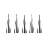 5/10 moldes de cuerno de crema de acero inoxidable, herramientas para hornear conos para repostería y postres (5 piezas B)