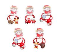 5/10 pares de coleteros de Navidad surtidos para el pelo, accesorio para el pelo para niñas, accesorios para el cabello para las fiestas