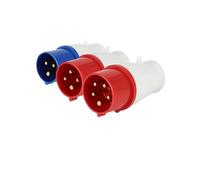 5/10 PCS Enchufe y toma industrial de aviación 16A/32A/63A/125A IP44/IP67 Impermeable 3P/4P/5P pared panel(32A Plug,10 PCS-5P)